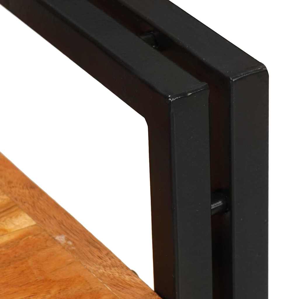 Nattbord 2 pcs Brun og svart 38 x 33 x 58 cm Solid akasietre