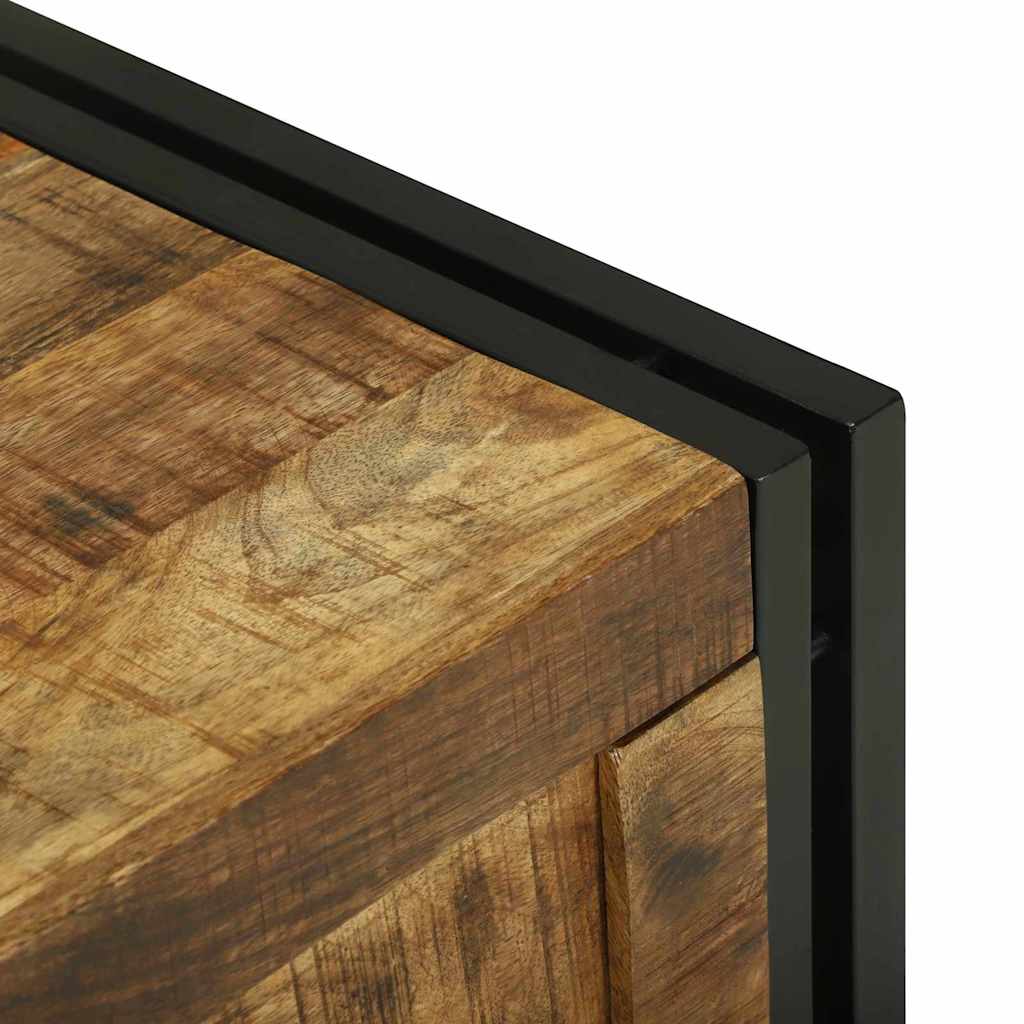 Lagringsboks Brun og svart 50 x 50 x 50 cm Grov mango tre