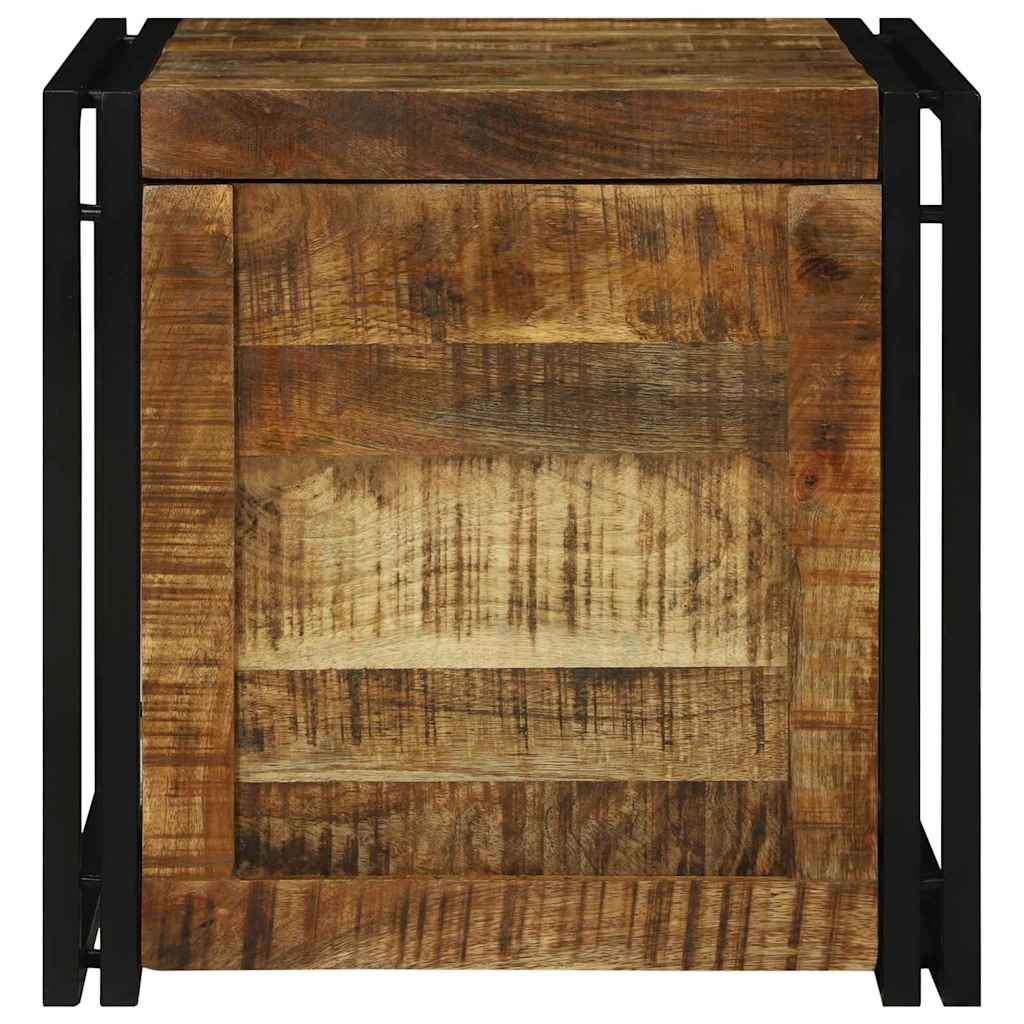 Lagringsboks Brun og svart 50 x 50 x 50 cm Grov mango tre
