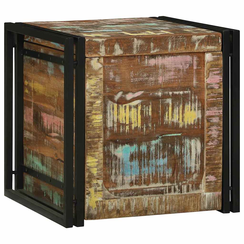 Lagringsboks Brun og svart 50 x 50 x 50 cm Massiv Reclaim Tre