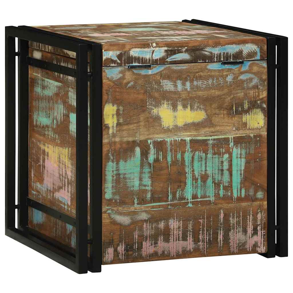Lagringsboks Brun og svart 50 x 50 x 50 cm Massiv Reclaim Tre