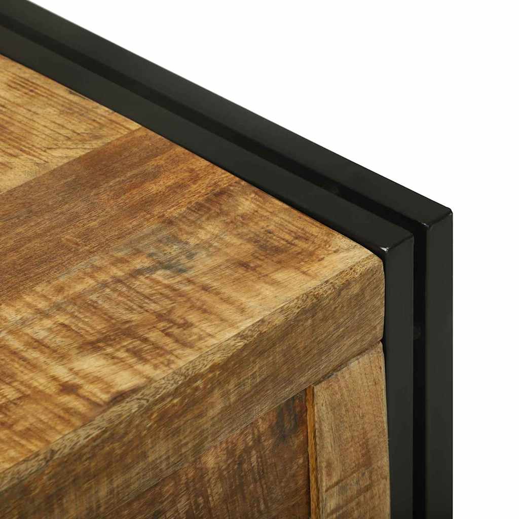 Lagringsboks Brun og svart 80 x 50 x 50 cm Grov mango tre