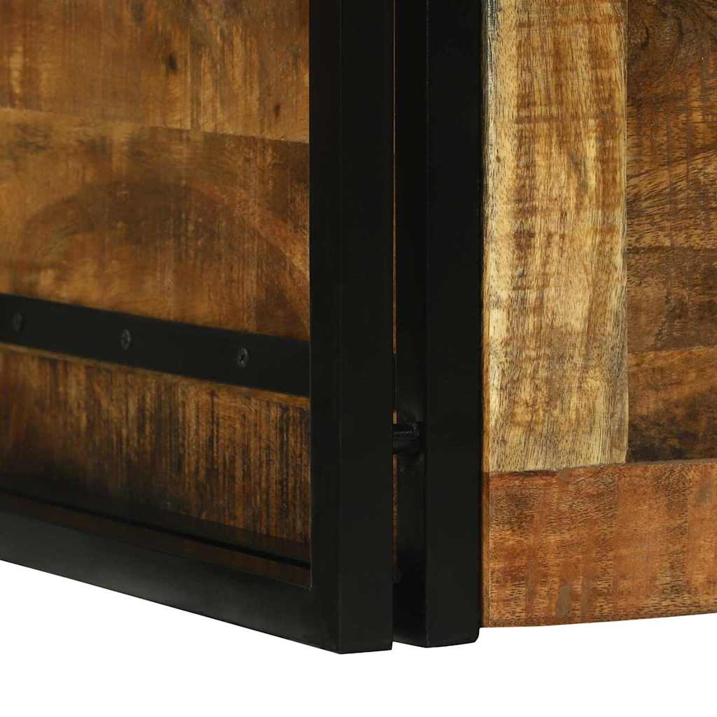 Lagringsboks Brun og svart 80 x 50 x 50 cm Grov mango tre