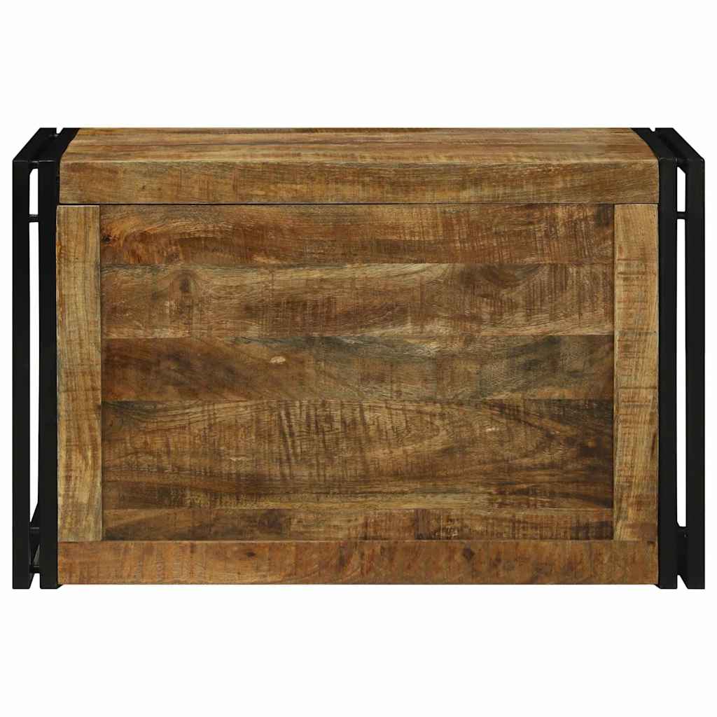 Lagringsboks Brun og svart 80 x 50 x 50 cm Grov mango tre