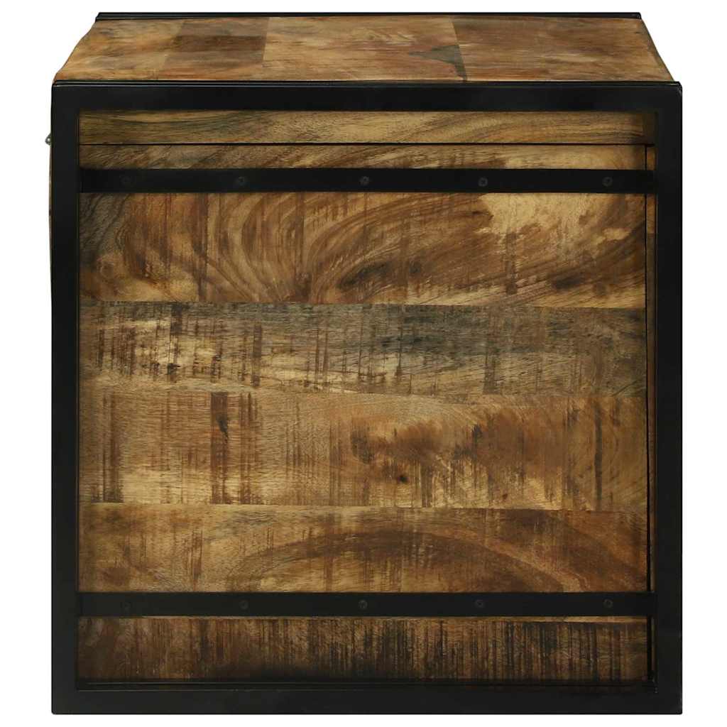 Lagringsboks Brun og svart 80 x 50 x 50 cm Grov mango tre