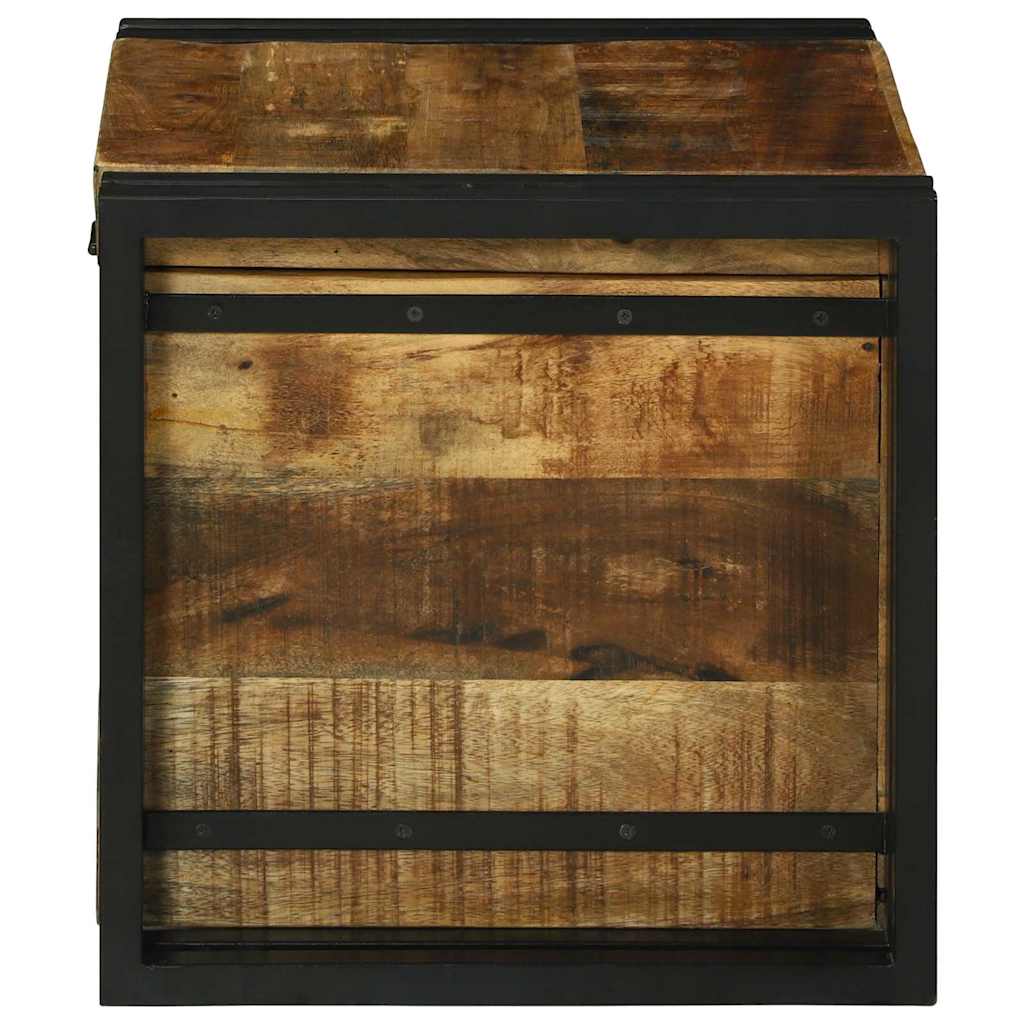 Lagringsboks Brun og svart 40 x 40 x 40 cm Massiv mango tre