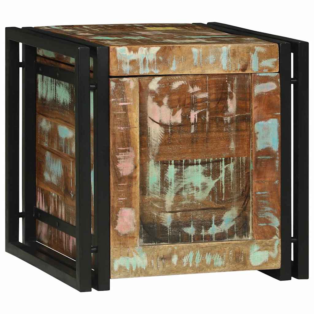 Lagringsboks Brun og svart 40 x 40 x 40 cm Solid akasietre
