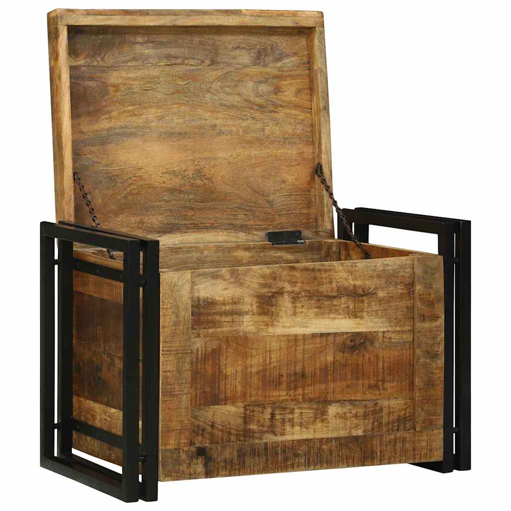 Lagringsboks Brun og svart 60 x 40 x 41 cm Massiv mango tre