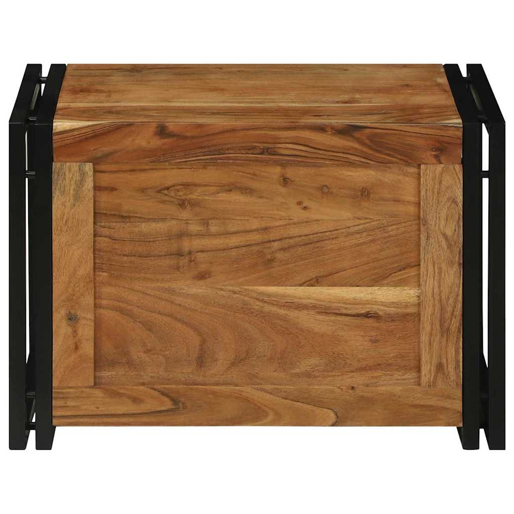 Lagringsboks Brun og svart 60 x 40 x 41 cm Solid akasietre