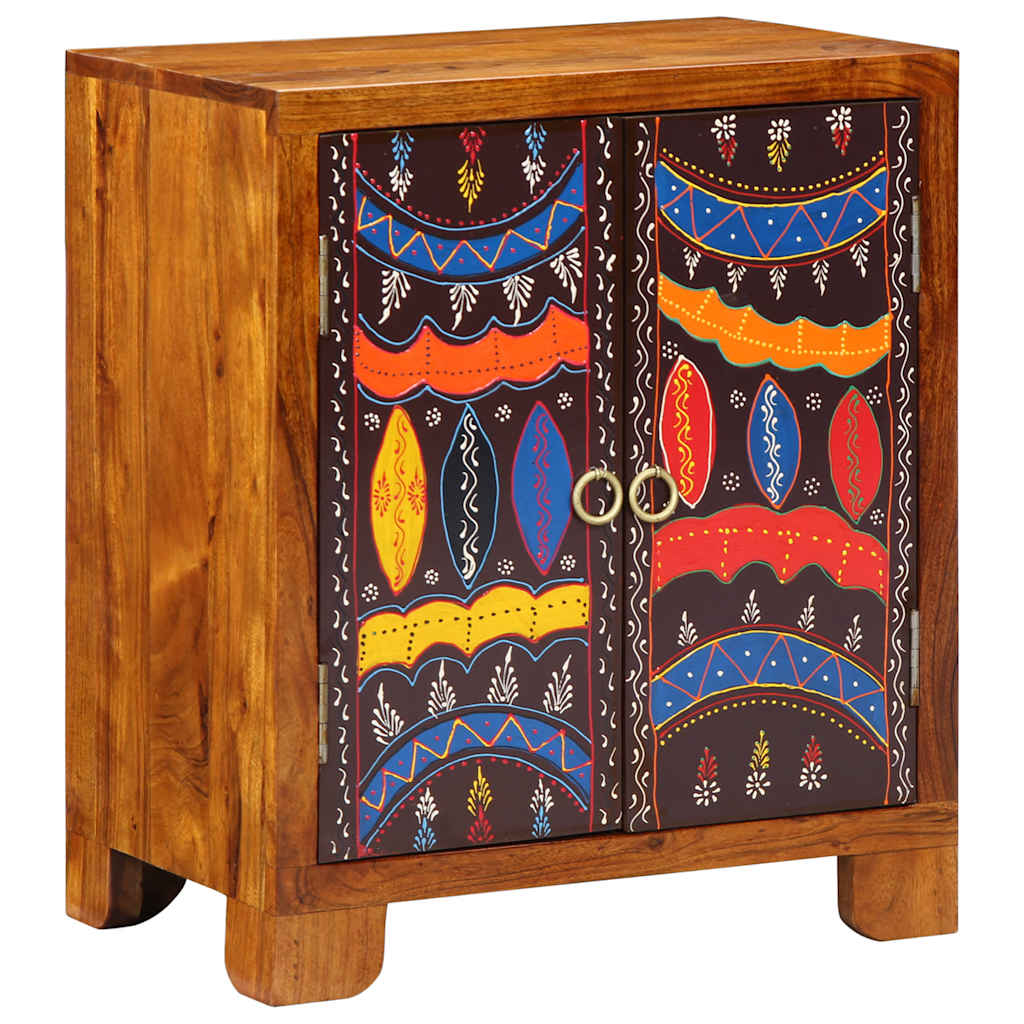 Skjenk flerfarget 50x35x60 cm heltre akasie