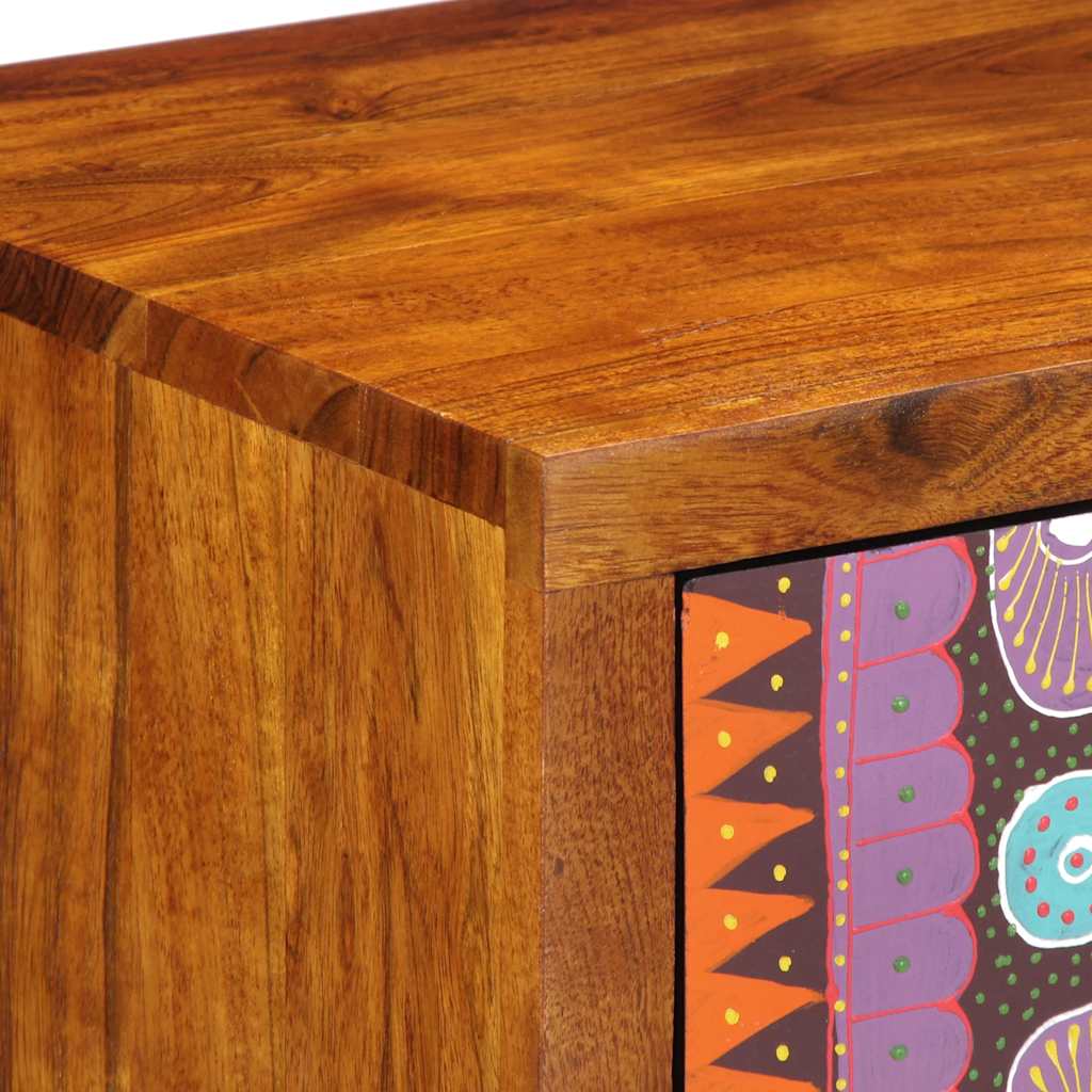 Skjenk flerfarget 50x35x60 cm heltre akasie