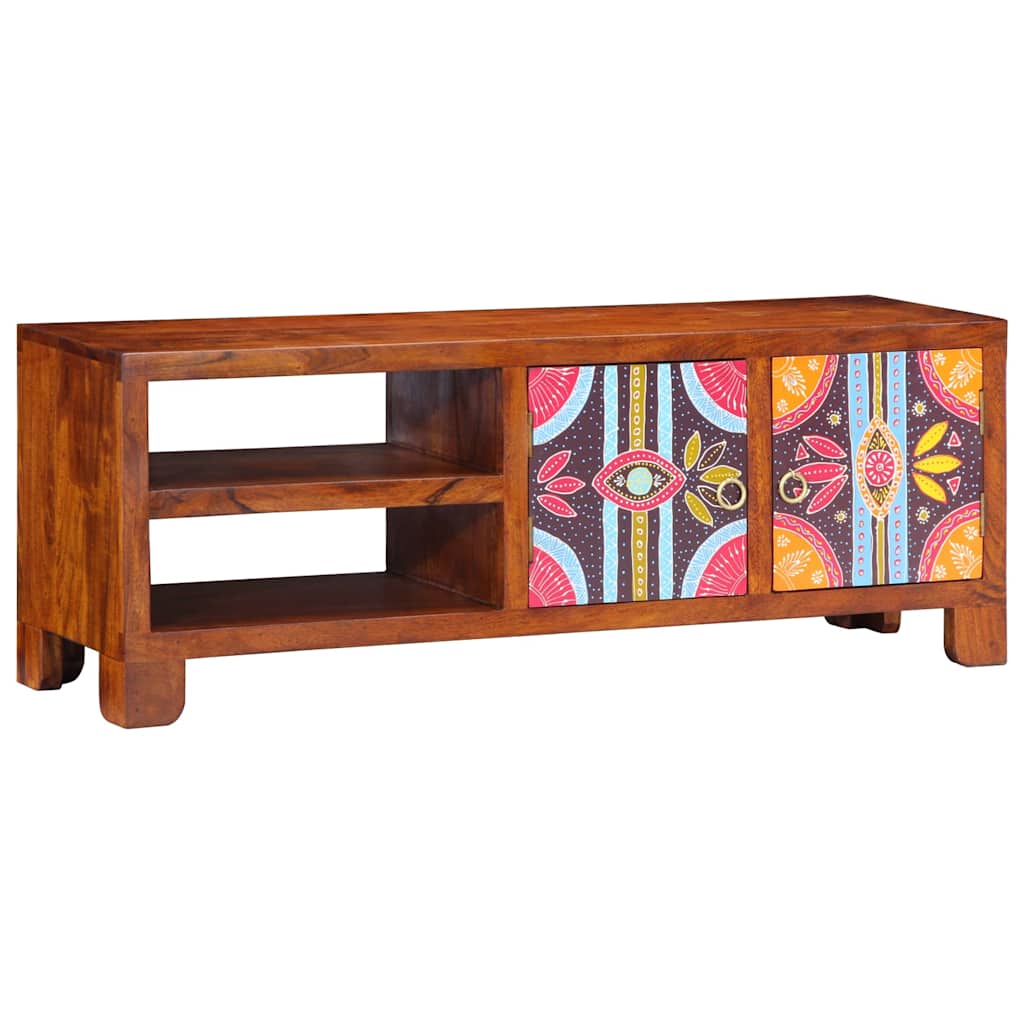 TV-skap flerfarget 110x30x40 heltre akasie