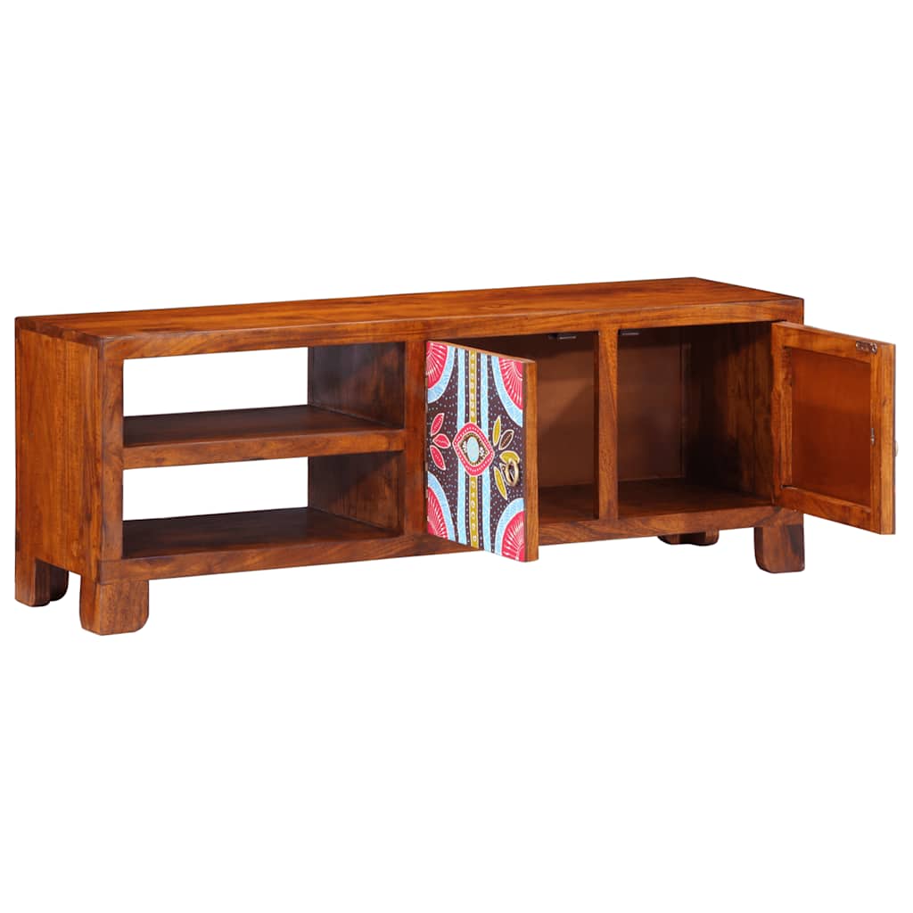 TV-skap flerfarget 110x30x40 heltre akasie