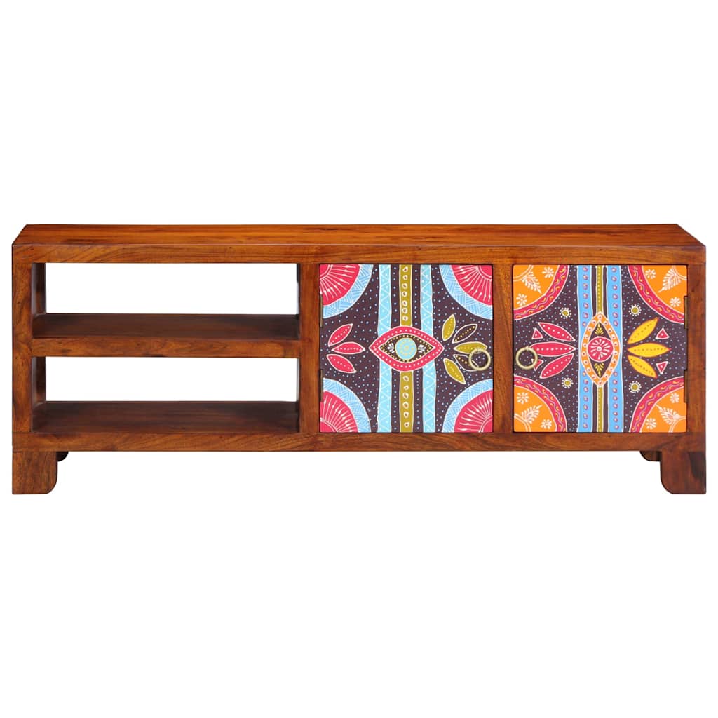 TV-skap flerfarget 110x30x40 heltre akasie