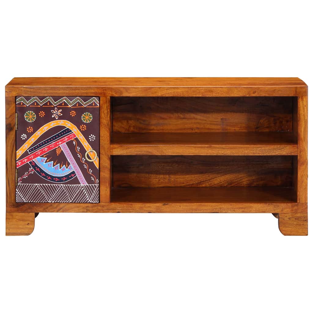 TV-skap flerfarget 90x30x45 heltre akasie