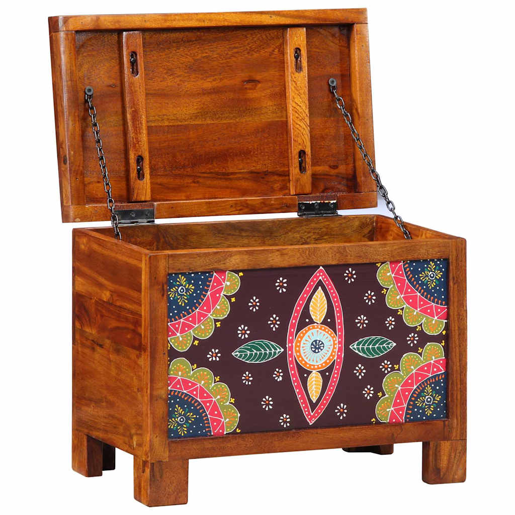 Lagringsboks Flerfarget 50 x 30 x 40 cm heltre akasie