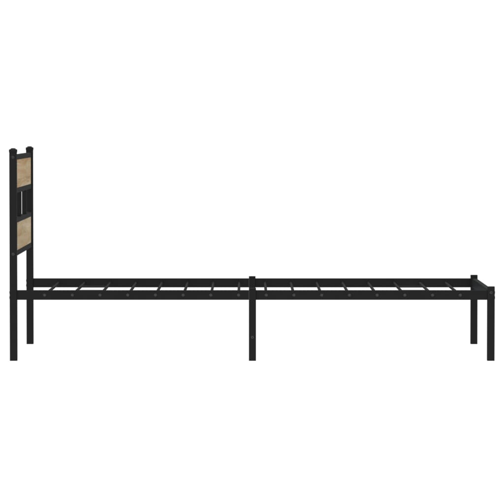 Sengeramme i metall uten madrass sonoma eik 90x190 cm