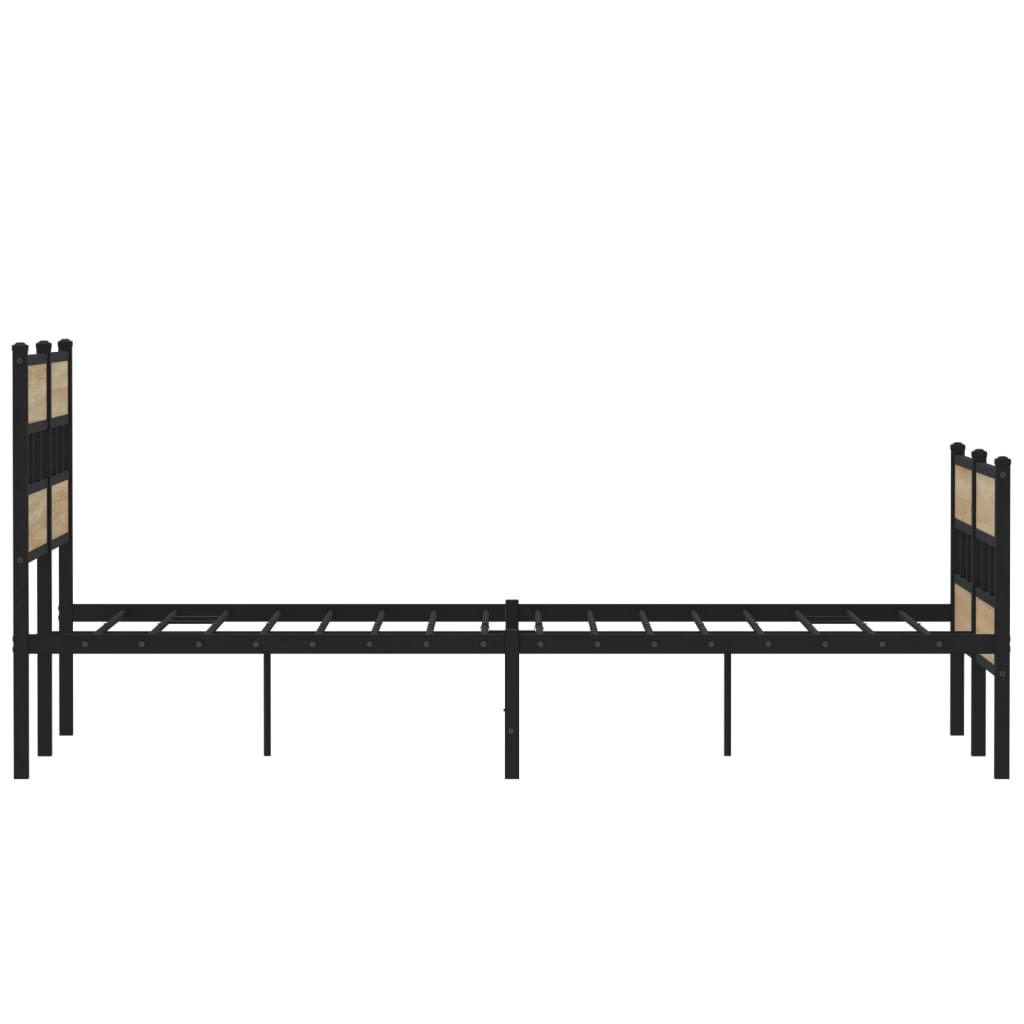 Sengeramme i metall uten madrass sonoma eik 120x190 cm
