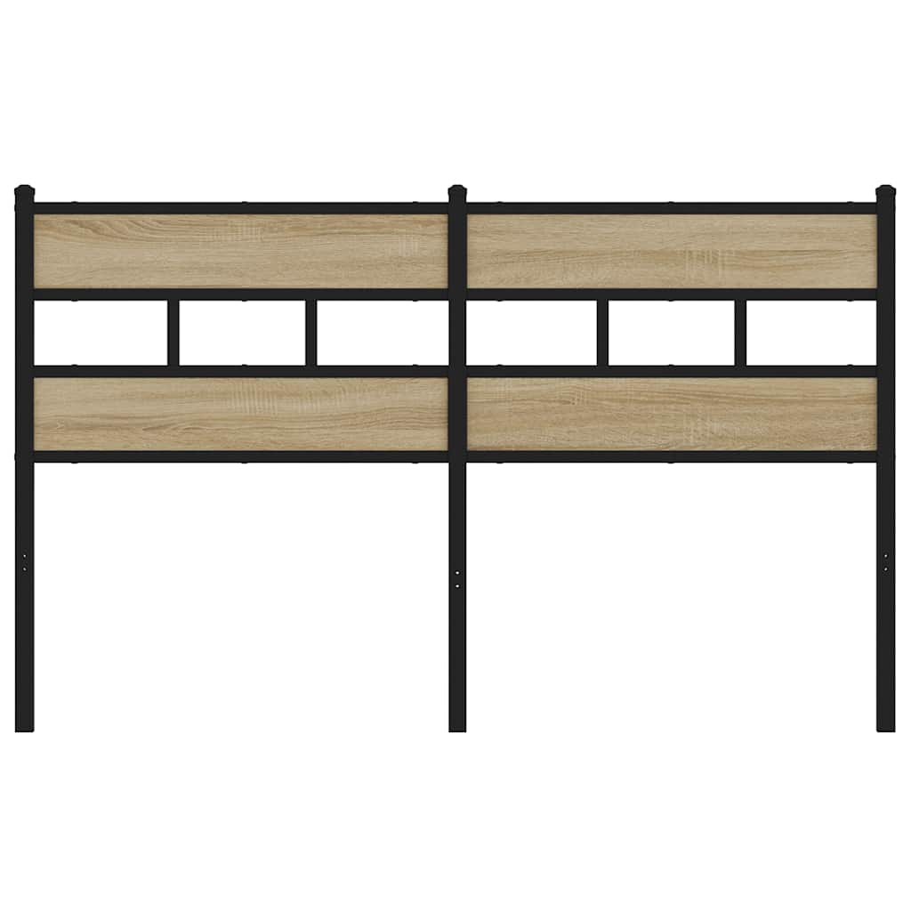 Utskiftbar sengegavl sonoma eik 150 cm jern og konstruert tre vidaXL