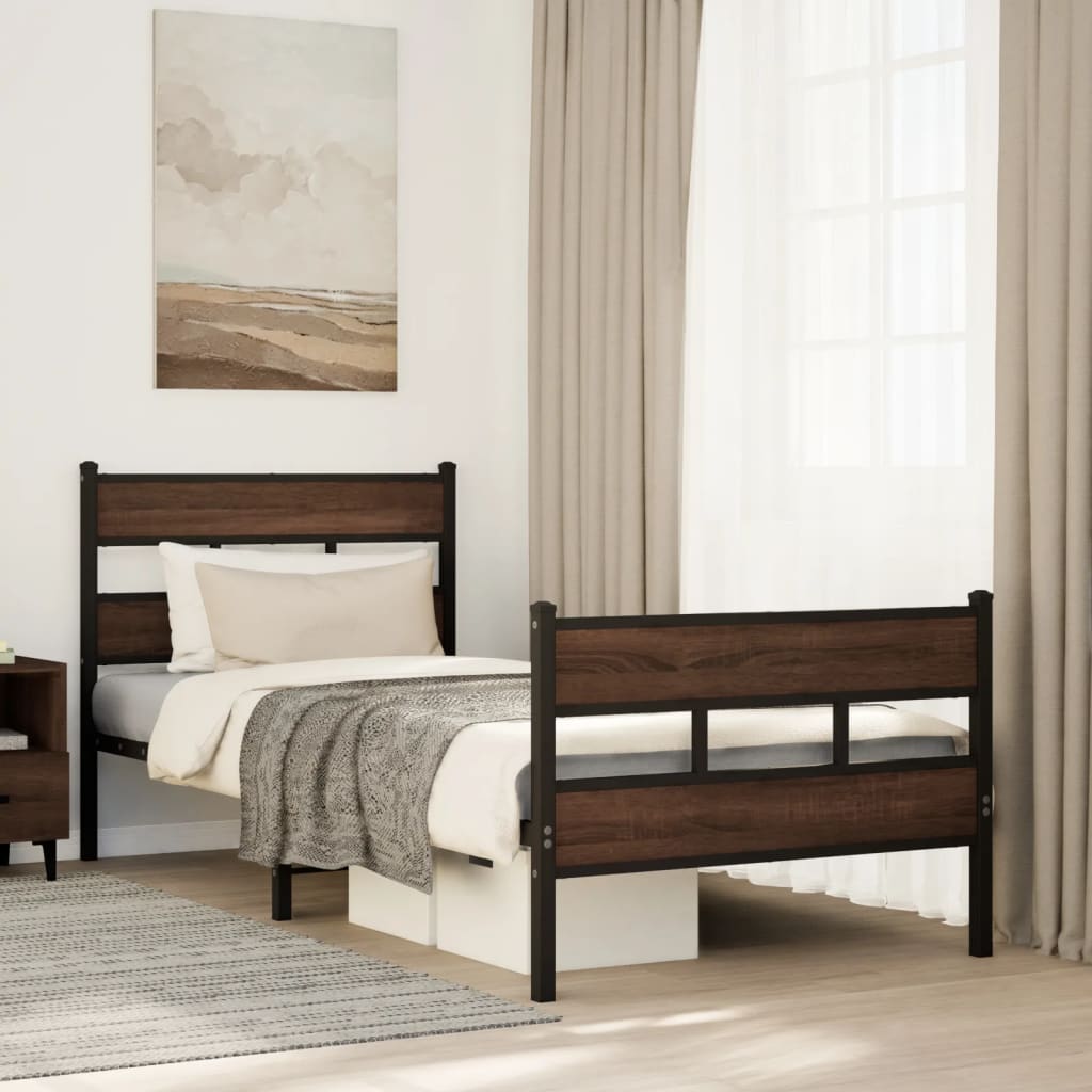 Sengeramme uten madrass med hodegavl og fotgavl 100x200 cm