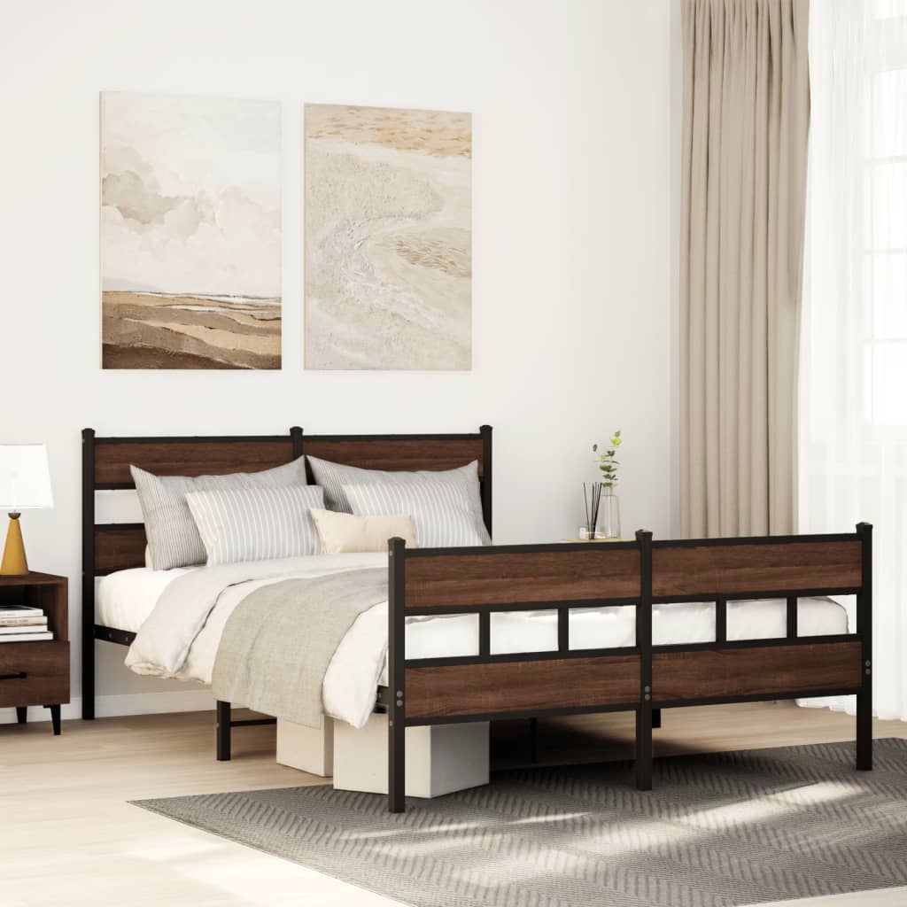 Sengeramme uten madrass med hodegavl og fotgavl 137x190 cm