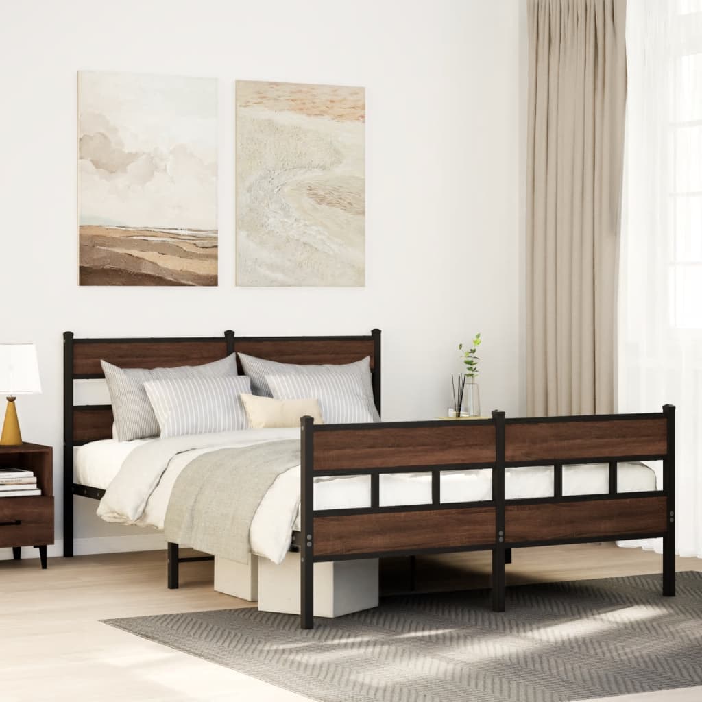 Sengeramme uten madrass med hodegavl og fotgavl 140x190 cm