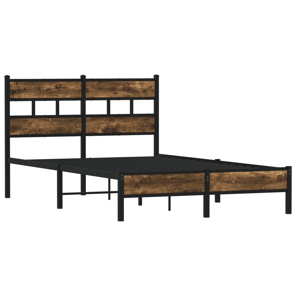 Sengeramme uten madrass med hodegavl sonoma eik 120x200 cm