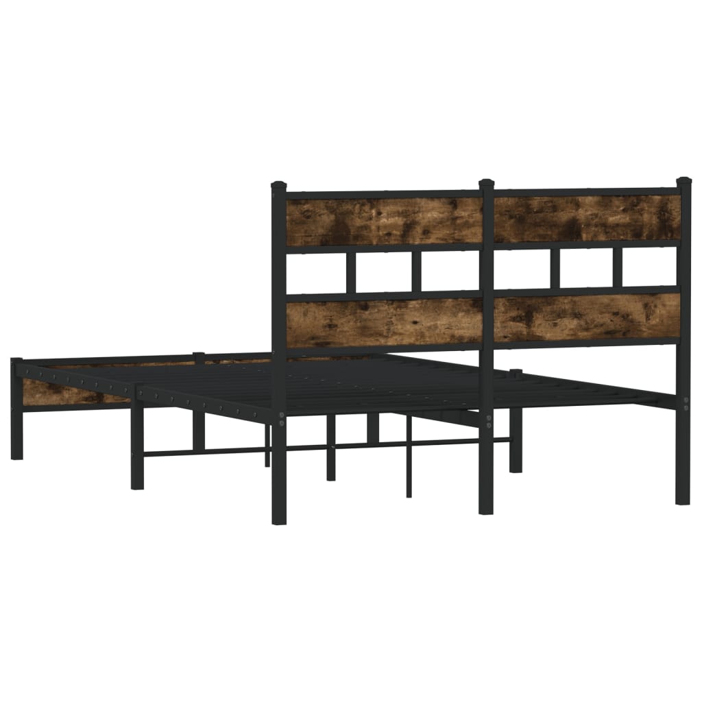 Sengeramme uten madrass med hodegavl sonoma eik 120x200 cm