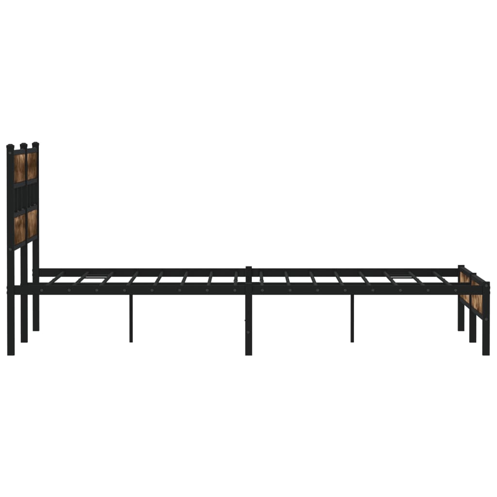 Sengeramme uten madrass med hodegavl sonoma eik 150x200 cm