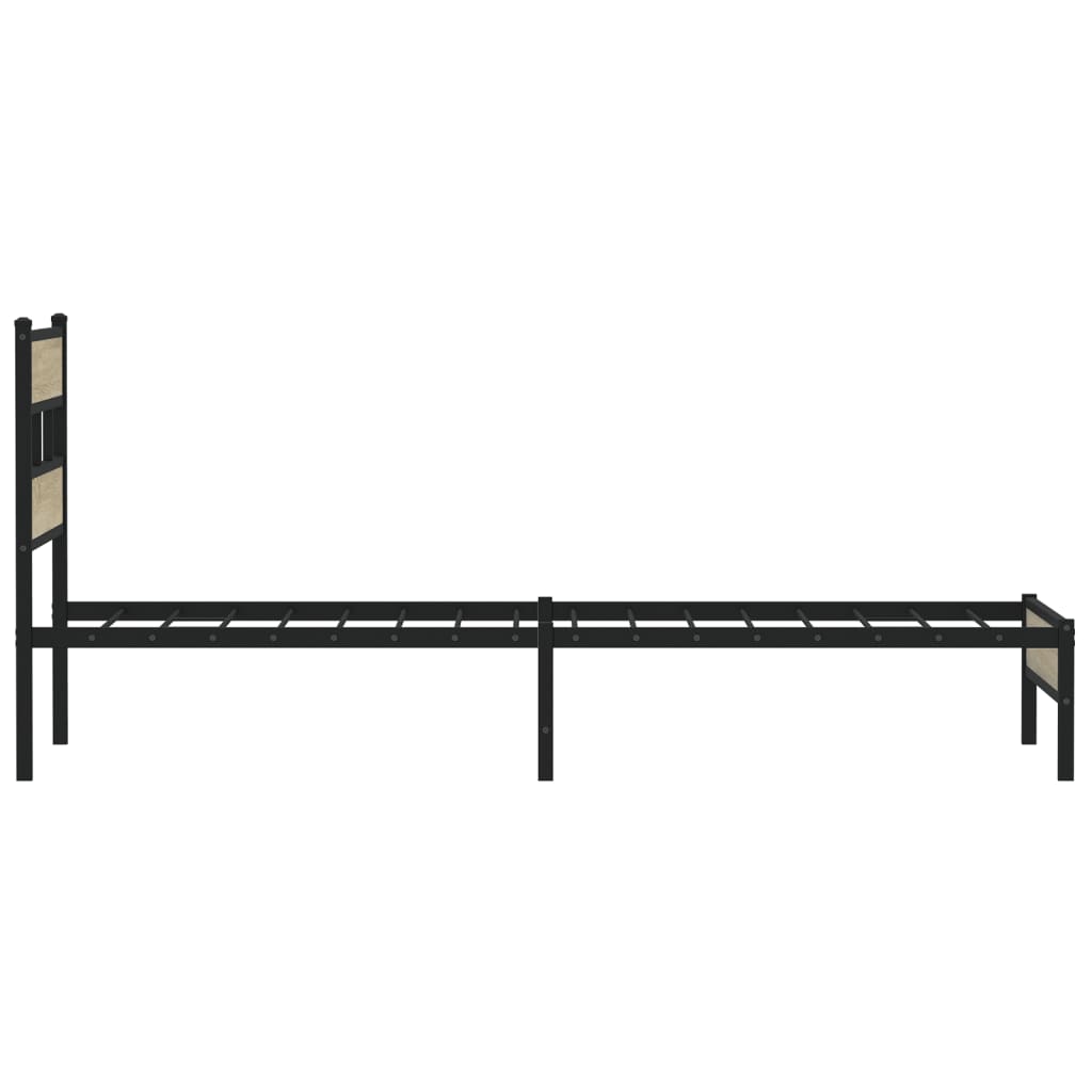 Sengeramme uten madrass sonoma eik 75x190 cm konstruert tre