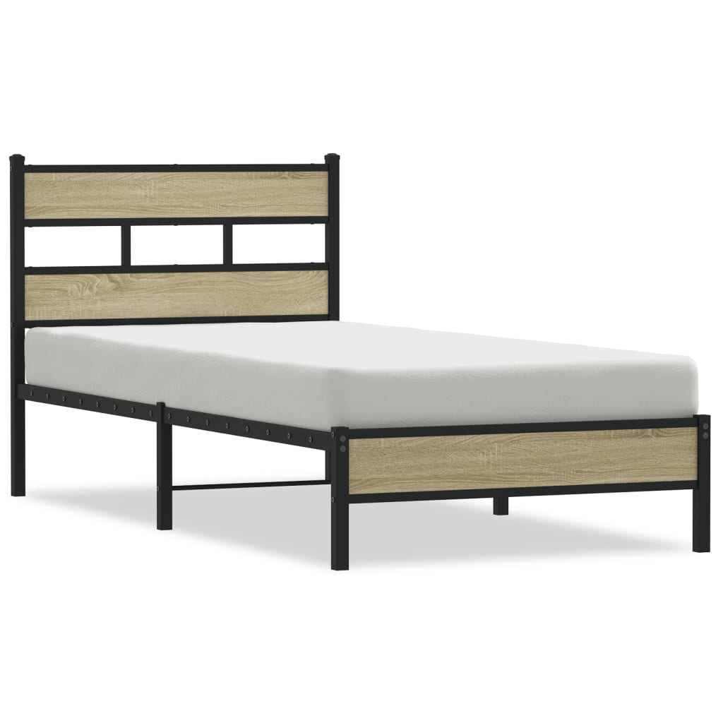 Sengeramme uten madrass sonoma eik 90x200 cm konstruert tre