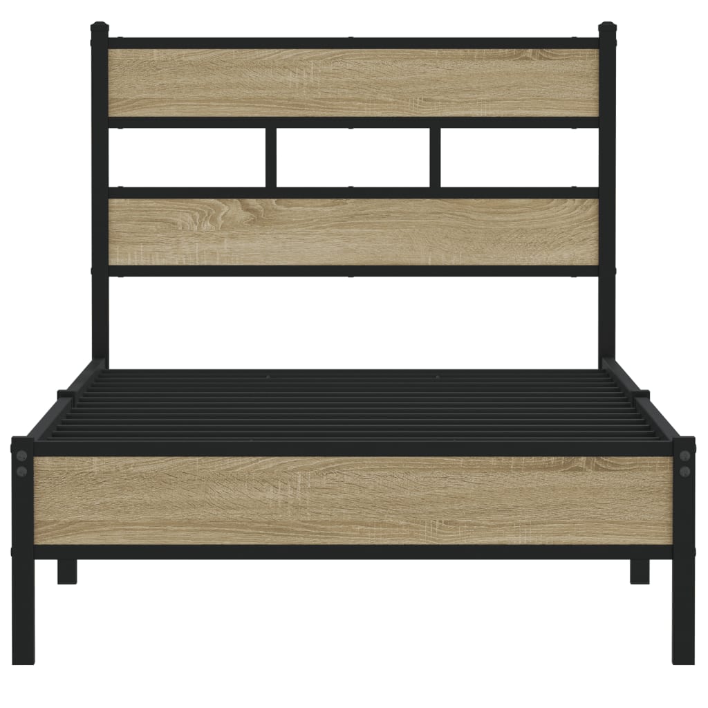 Sengeramme uten madrass sonoma eik 100x200 cm konstruert tre