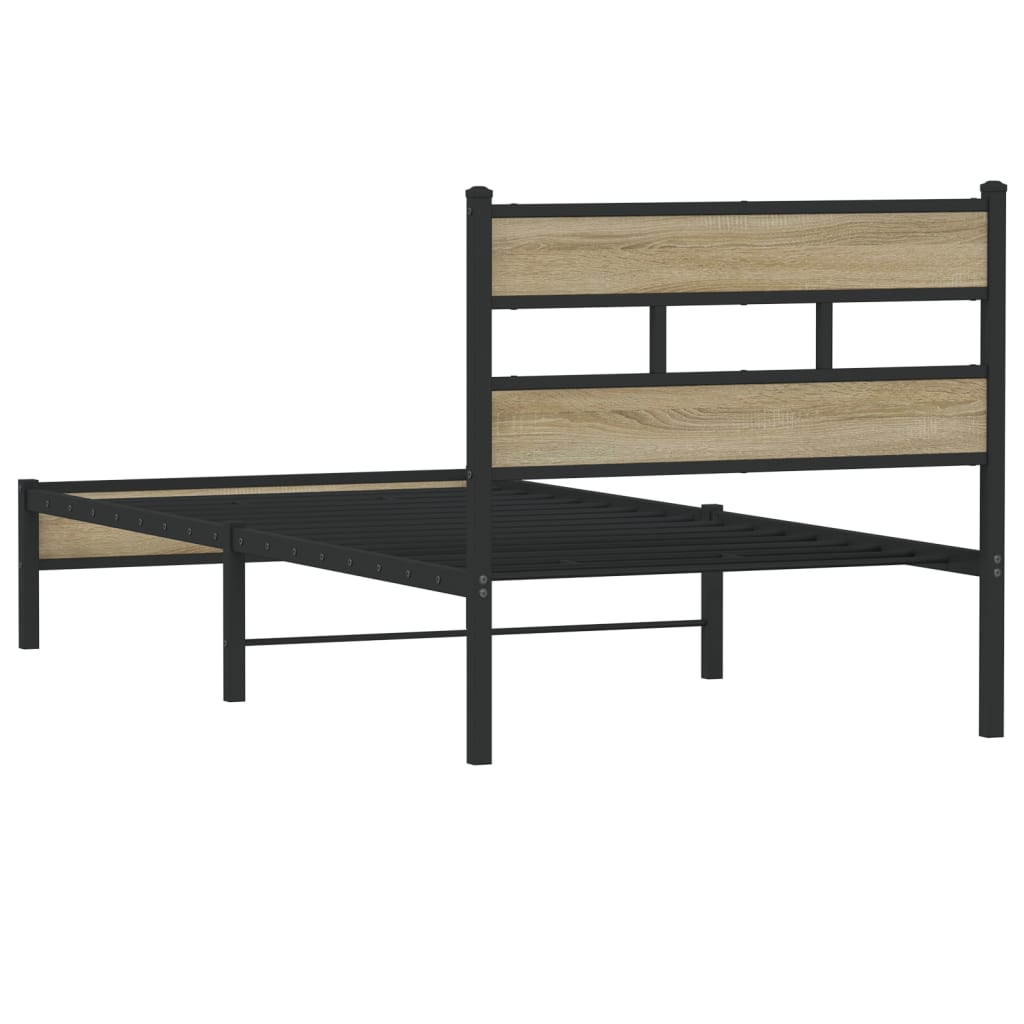 Sengeramme uten madrass sonoma eik 100x200 cm konstruert tre