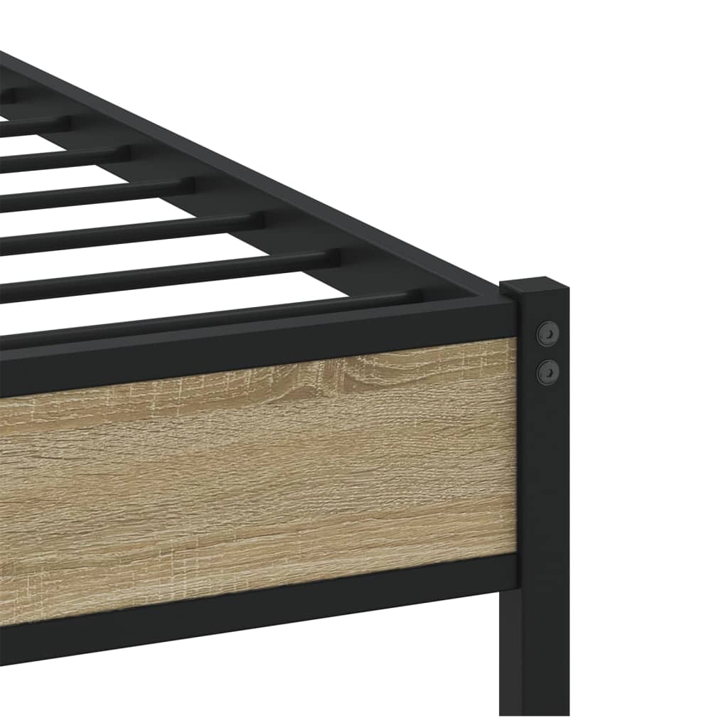 Sengeramme uten madrass sonoma eik 120x200 cm konstruert tre