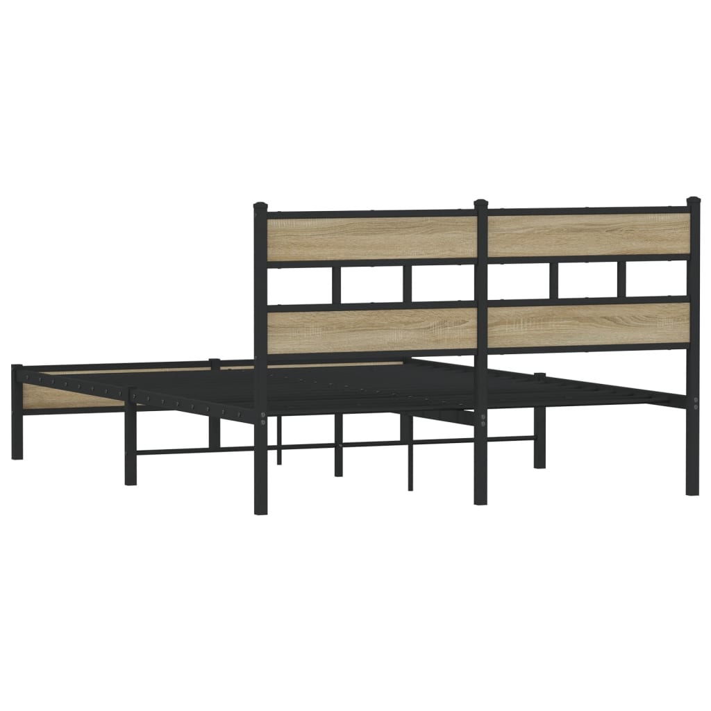 Sengeramme uten madrass sonoma eik 140x190 cm konstruert tre