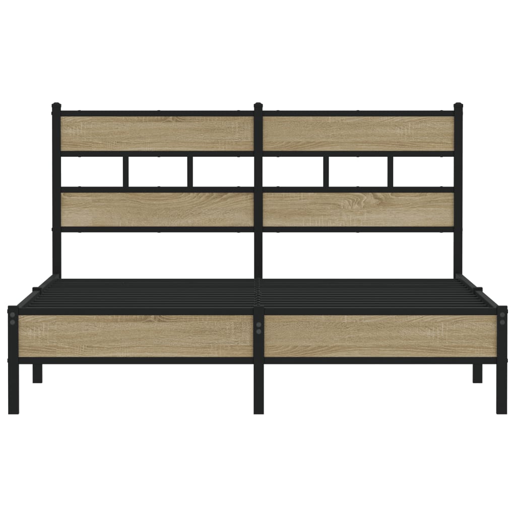 Sengeramme uten madrass sonoma eik 140x200 cm konstruert tre