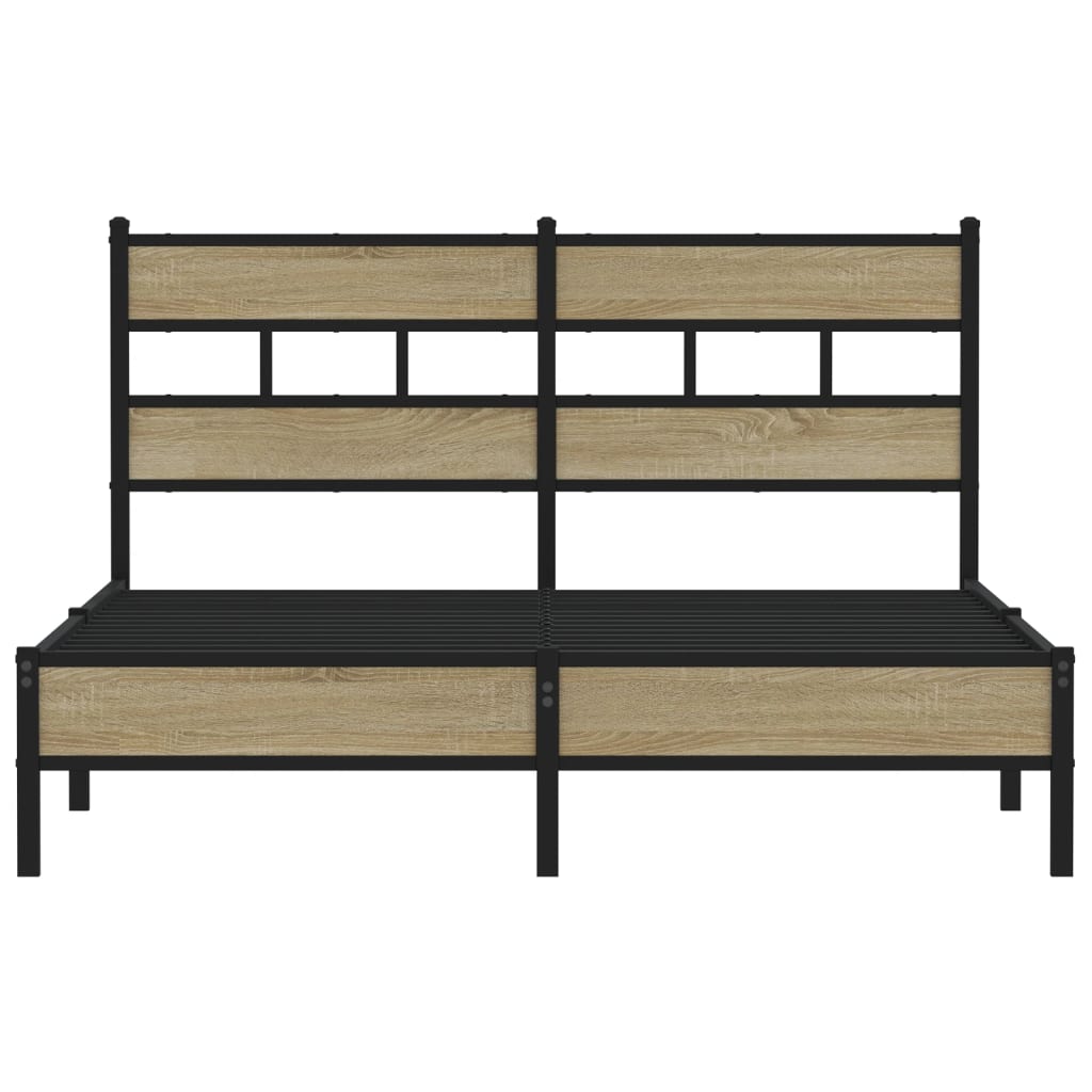 Sengeramme uten madrass sonoma eik 160x200 cm konstruert tre