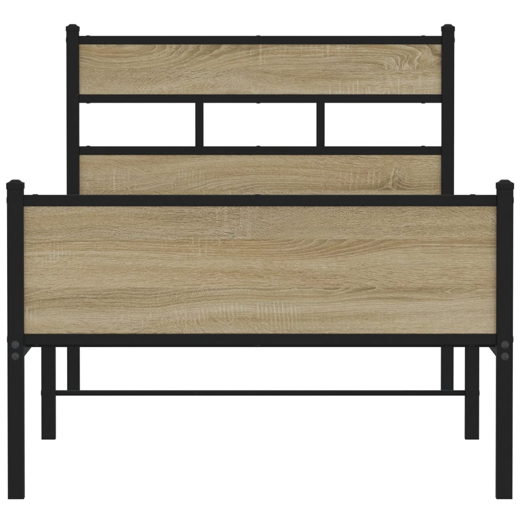 Sengeramme uten madrass sonoma eik 90x200 cm konstruert tre