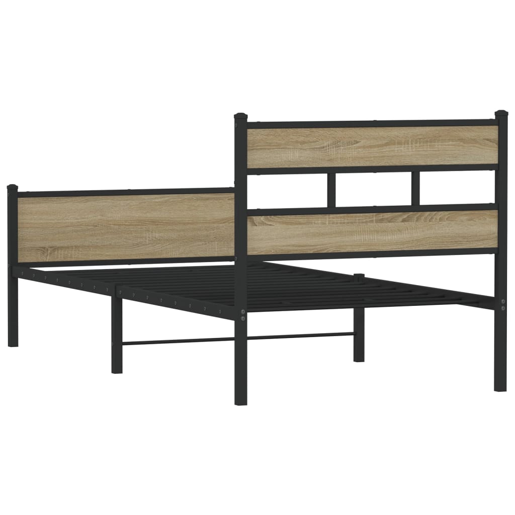 Sengeramme uten madrass sonoma eik 107x200 cm konstruert tre