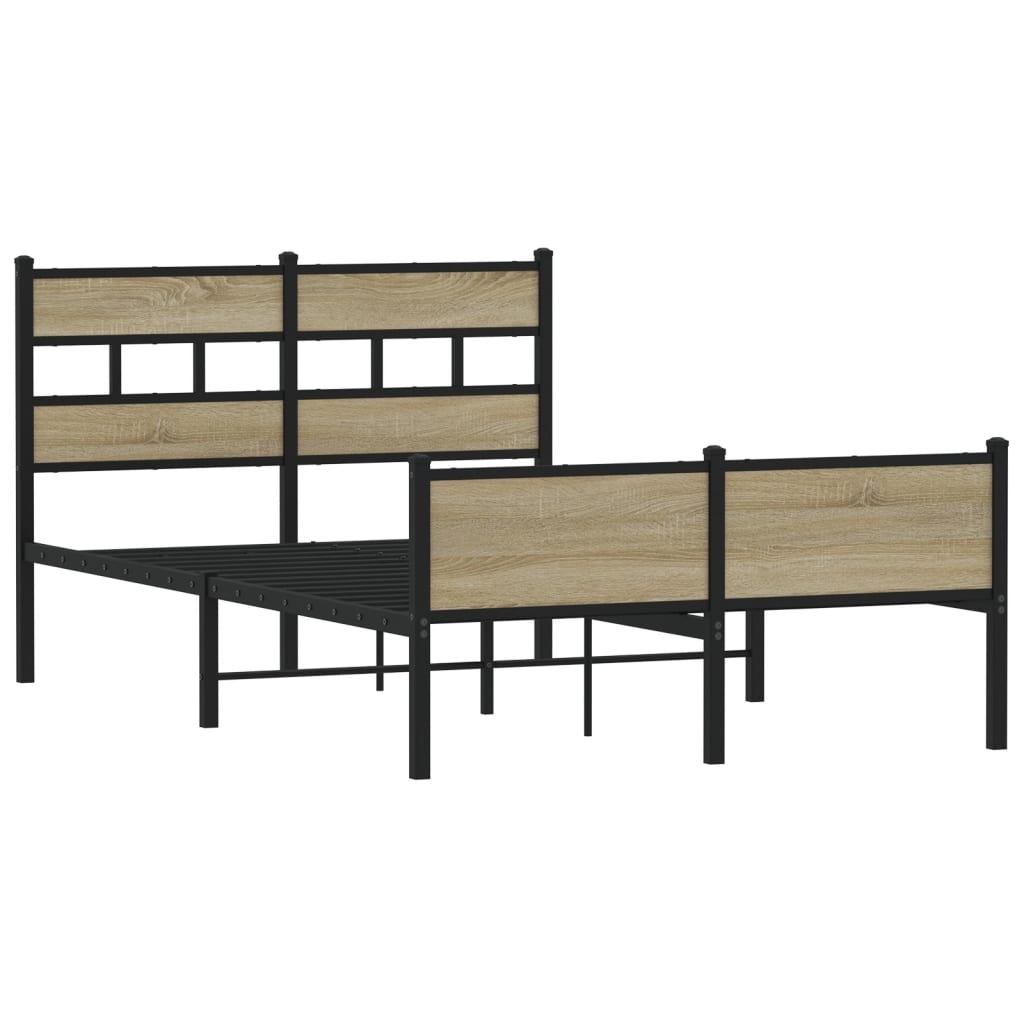 Sengeramme uten madrass sonoma eik 120x190 cm konstruert tre