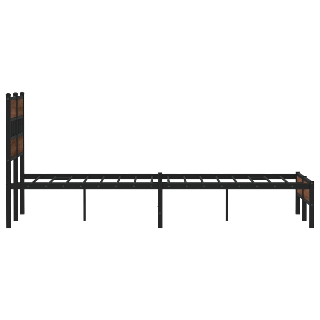 Sengeramme uten madrass brun eik 120x190 cm konstruert tre