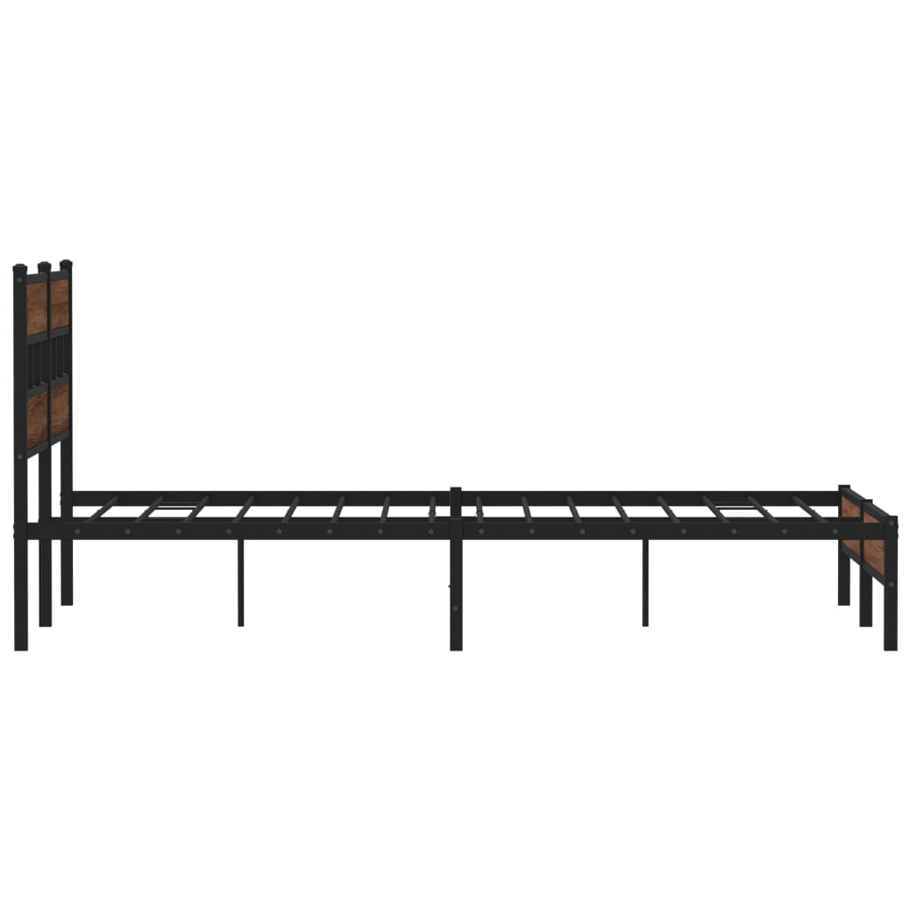 Sengeramme uten madrass brun eik 160x200 cm konstruert tre vidaXL