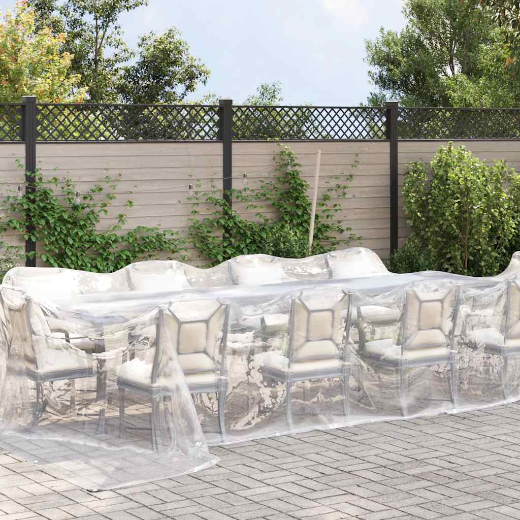 Klar presenning med maljer 4x8 m polyetylen