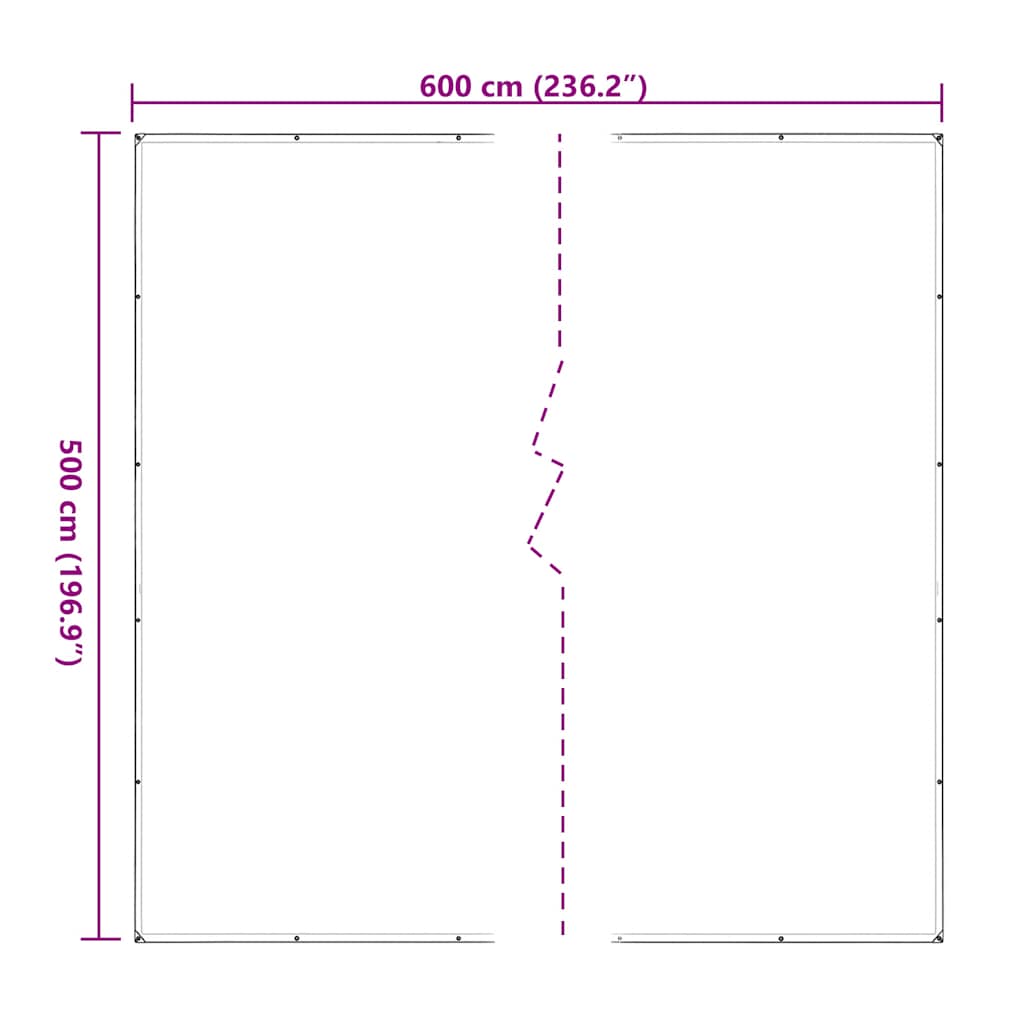 Klar presenning med maljer 5x6 m polyetylen