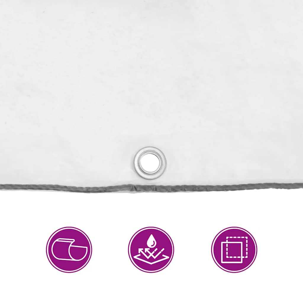 Klar presenning med maljer 5x8 m polyetylen