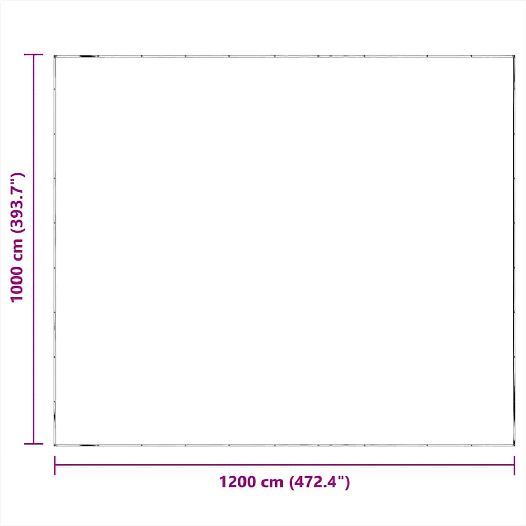 Klar presenning med maljer 10x12 m polyetylen