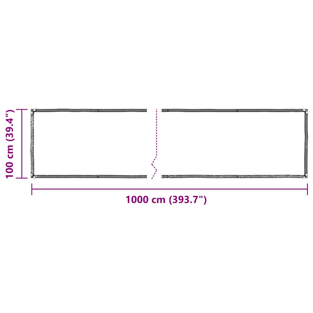 Klar presenning med maljer 1x10 m polyetylen vidaXL