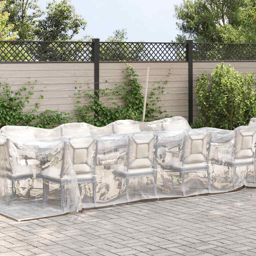 Klar presenning med maljer 3x8 m polyetylen