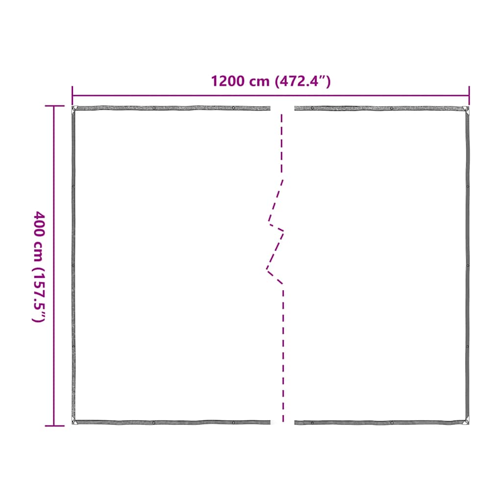 Klar presenning med maljer 4x12 m polyetylen vidaXL