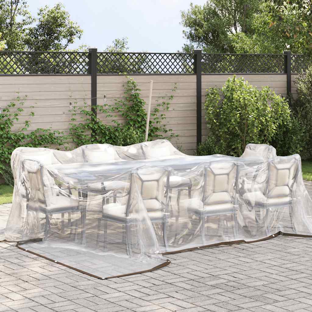 Klar presenning med maljer 5x5 m polyetylen